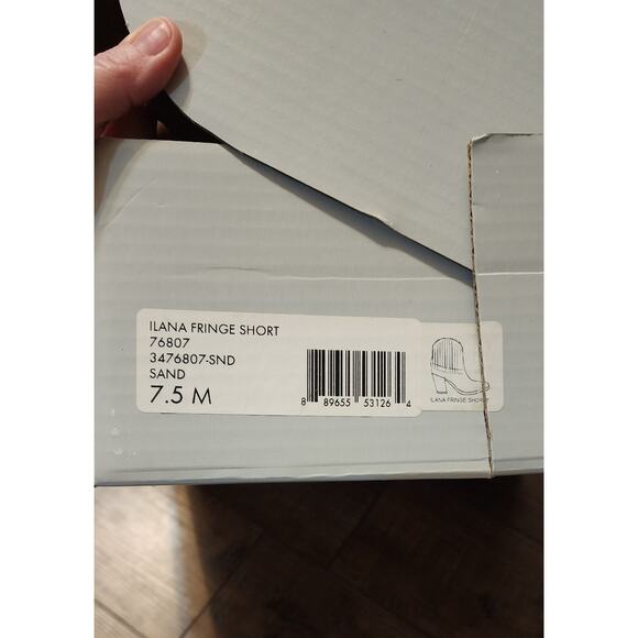 FRYE Womens Size 7.5 Pre-owned Tan Suede Fringe Heeled Ankle Boots Bootie. X - Picture 9 of 16